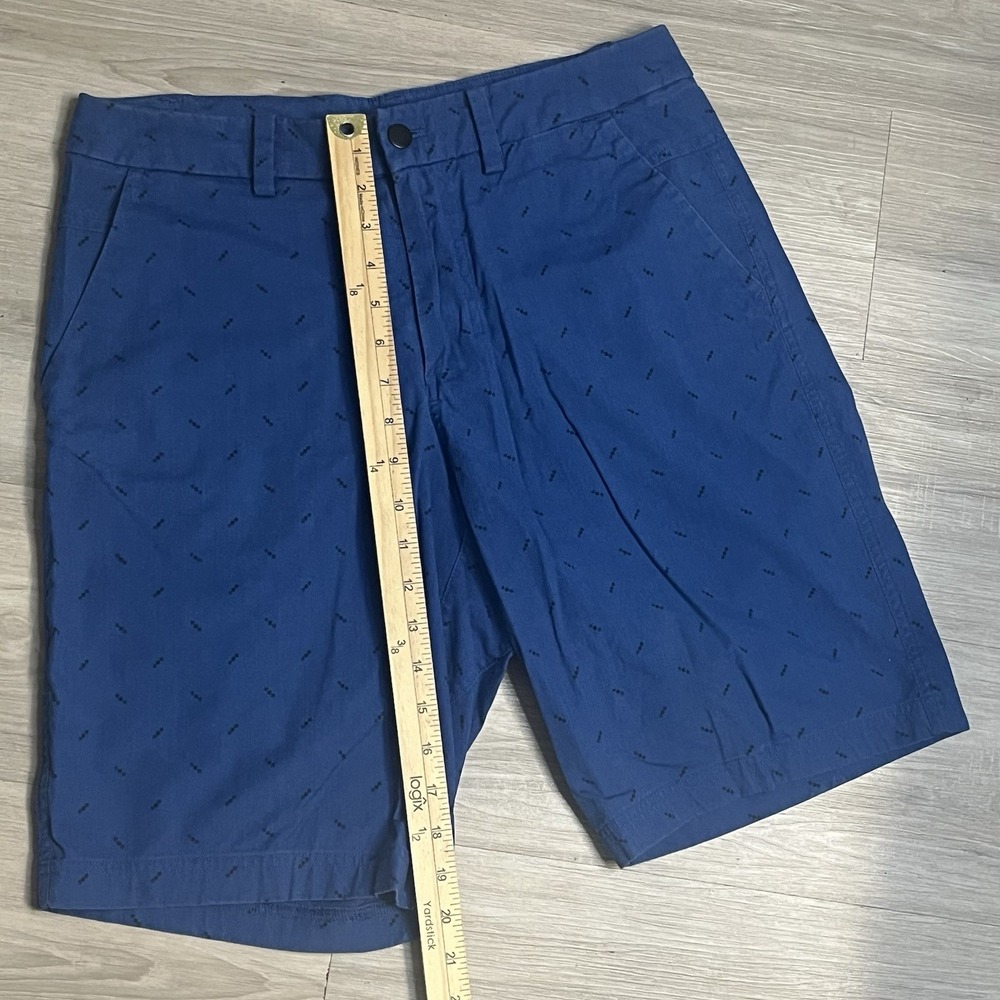 Lululemon Athletic 32 Blue Flat Front Chino Shorts Men's Large Pockets Golf - Picture 4 of 6